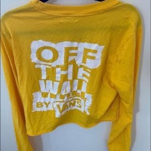 Off the wall yellow cropped long sleeve